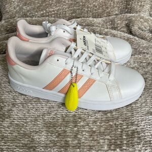 ADIDAS Grand Court Dusty Pink Tennis Shoes‎ Size 7 NWT NO BOX FLAW